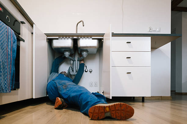 Professional Plumbing technician working in Twelve Mile, IN